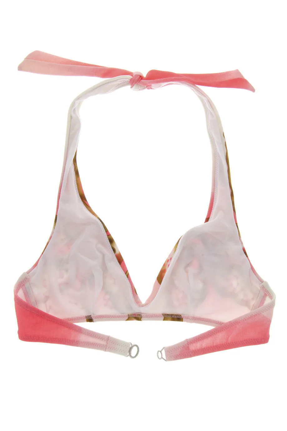 ARGENTOVIVO PINK SHELL Embellished Halter Bikini