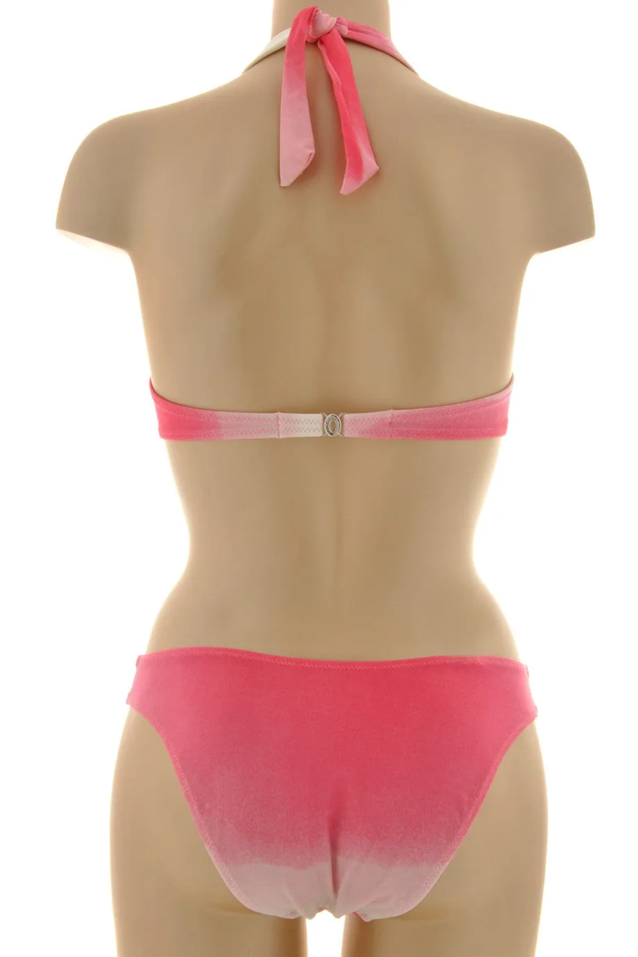 ARGENTOVIVO PINK SHELL Embellished Halter Bikini