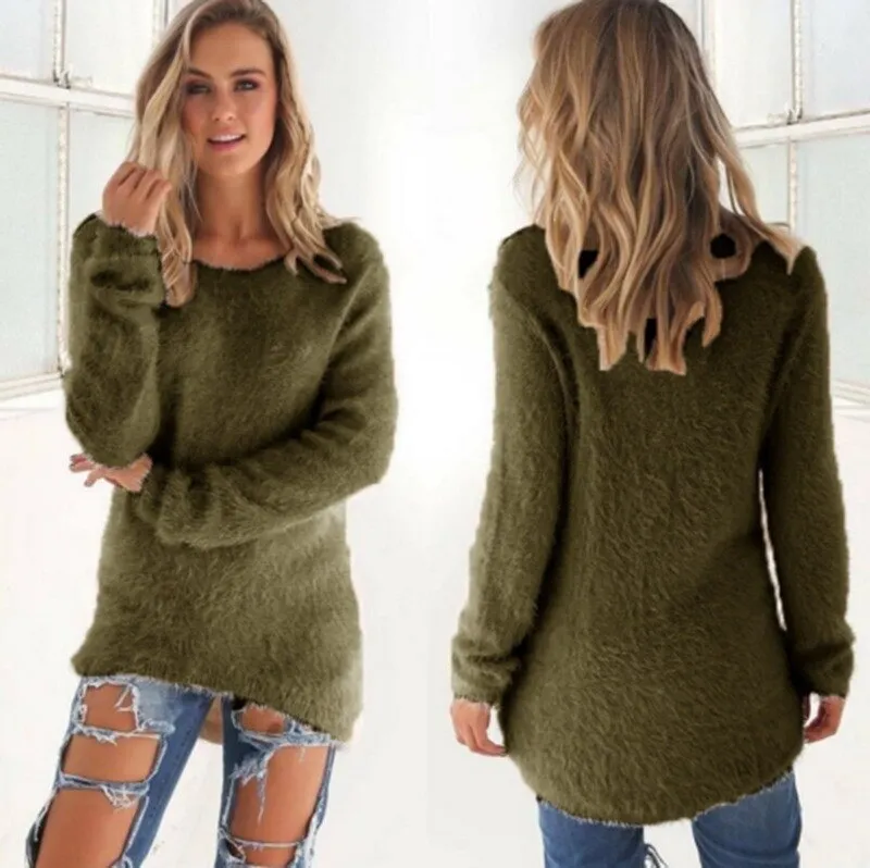 Autumn Winter Sweaters Women 2019 Knitted pink Oversized Sweater Female jumper Fashion Loose Casual Pullover Women Tops KDR87