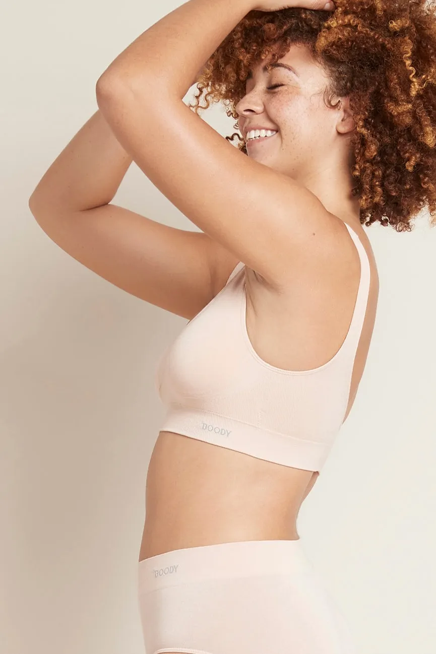 Bamboo Padded Crop Bra - Black, White, Blush