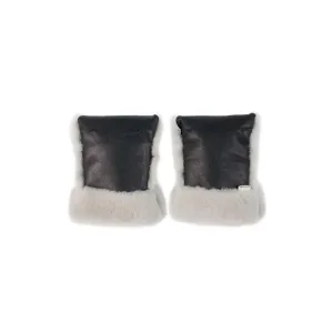 BINIBAMBA Coated Sheepskin Buggy Mittens - Noir   Moon