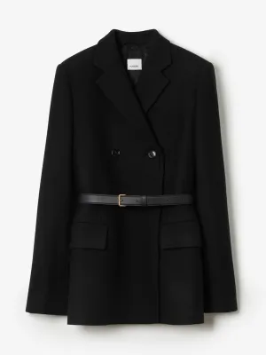 Black camel hair wool jacket