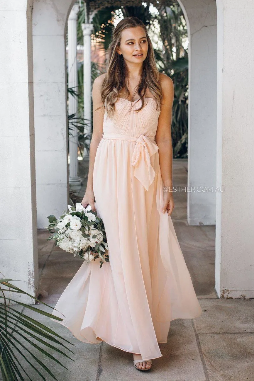 Dahlia Multi-Way Maxi Dress - Soft Peach