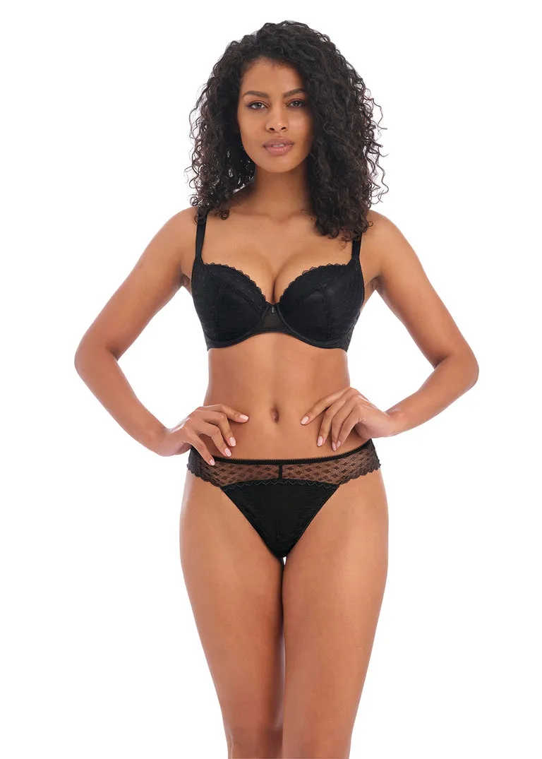 Freya Signature UW Padded Plunge Bra, Black