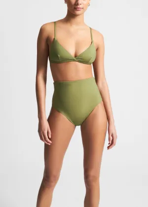 Genoa Triangle Bikini Top Moss Green