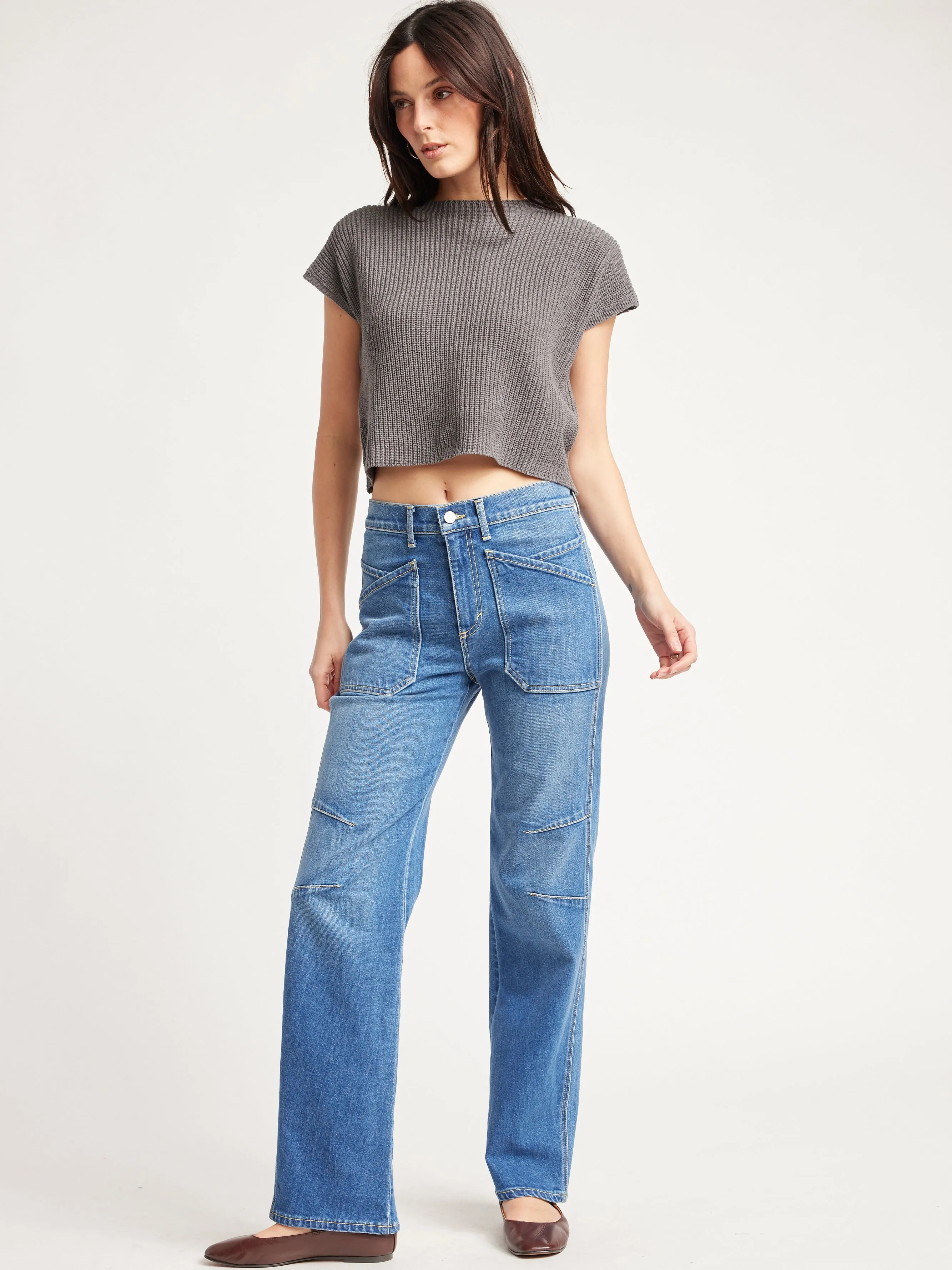 Gillian Crop Sweater Tee