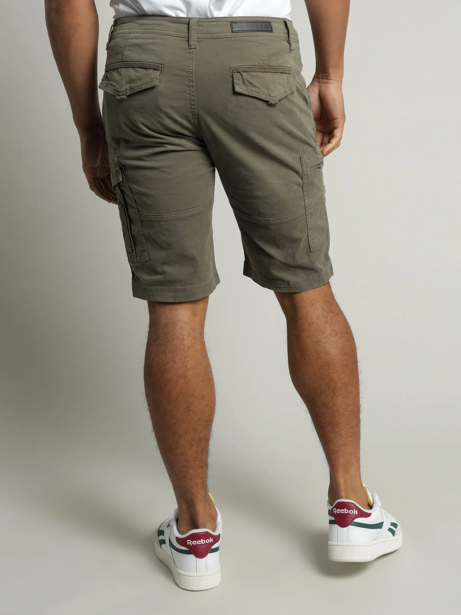 HENLEYS LEON CARGO SHORT - MILITARY