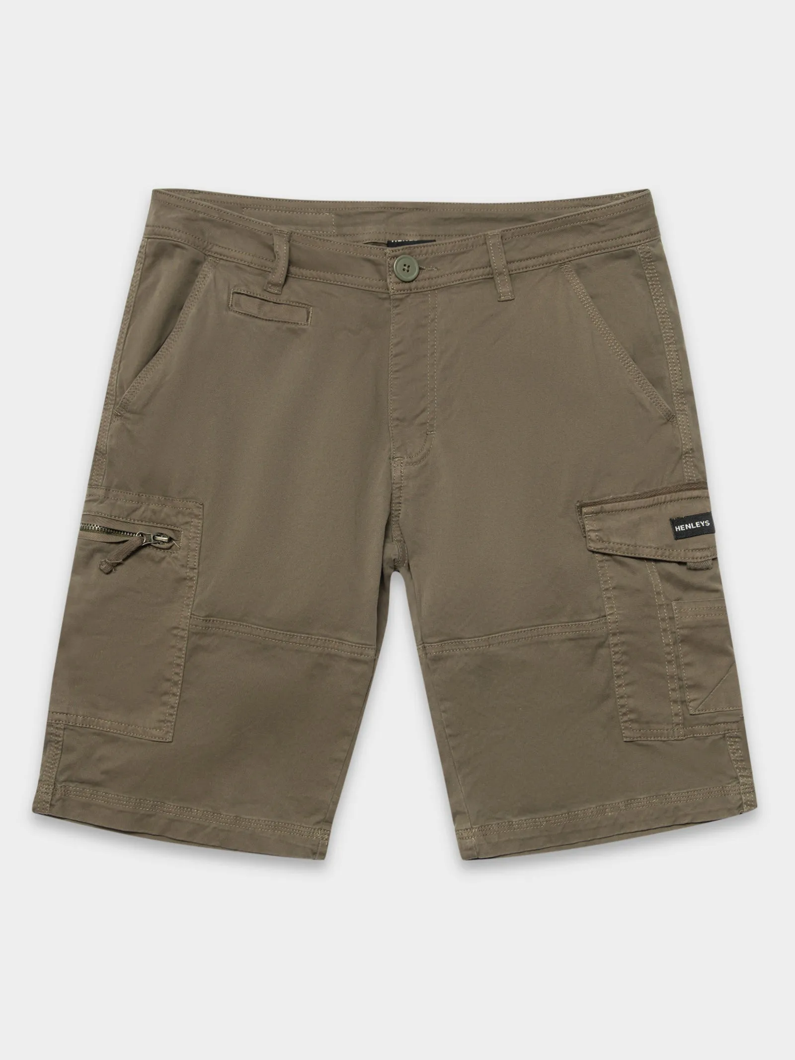 HENLEYS LEON CARGO SHORT - MILITARY