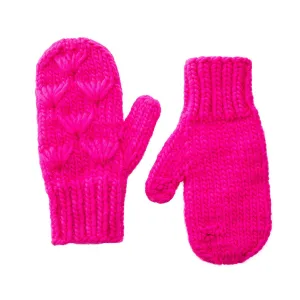 HOT PINK MOTLEY MITTENS