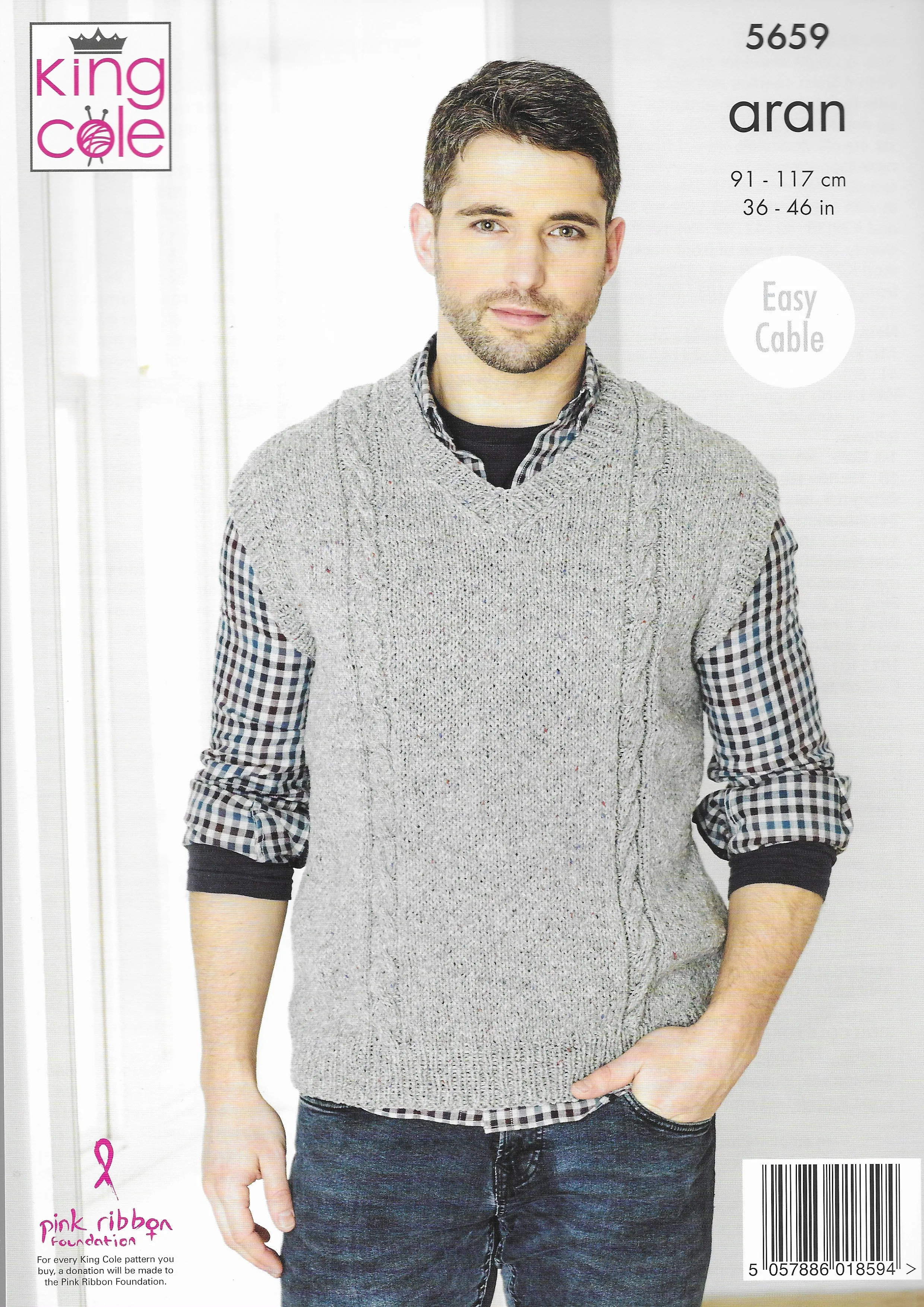 King Cole 5659 Sweaters & Sleeveless Sweater Knitting Pattern