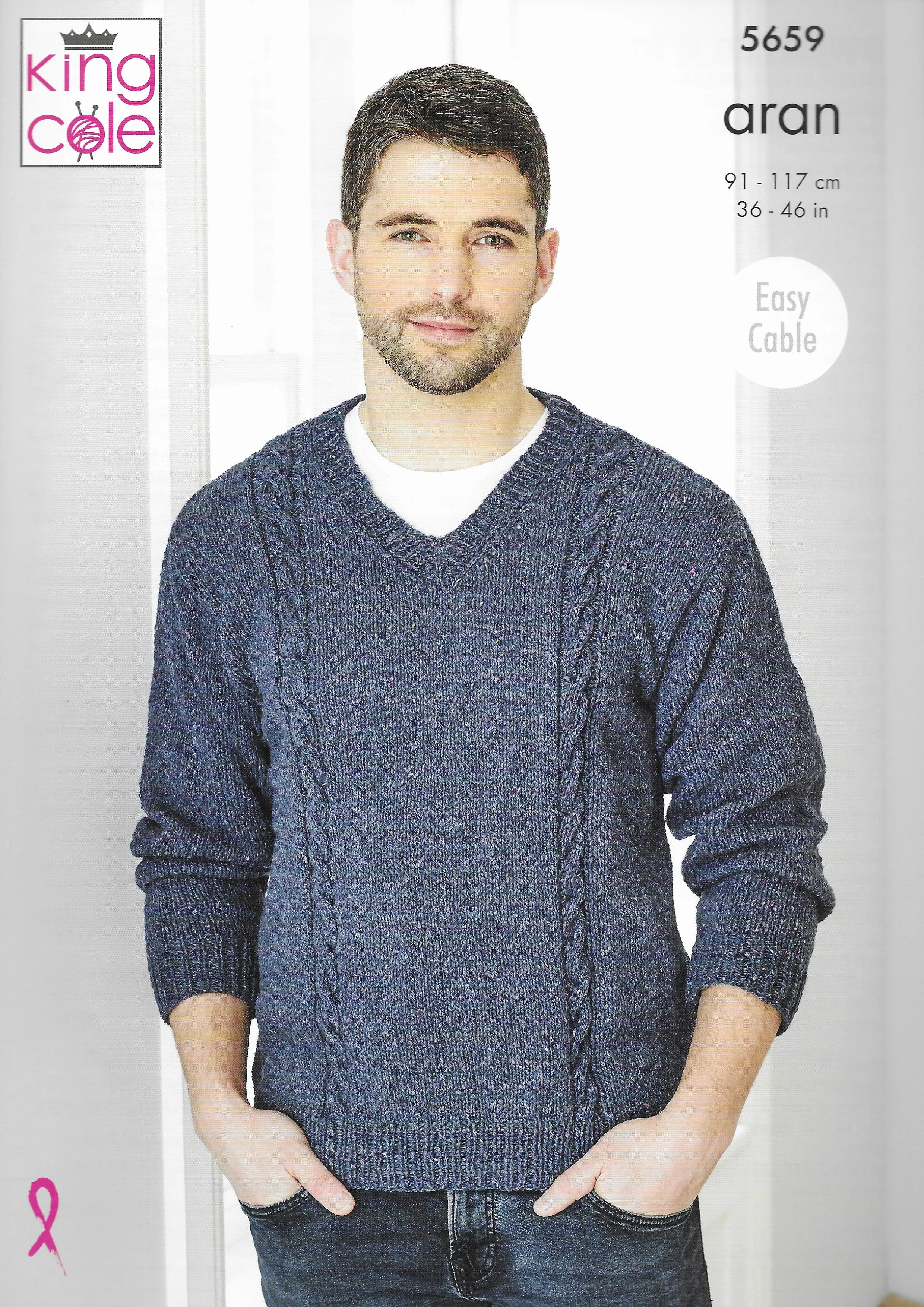 King Cole 5659 Sweaters & Sleeveless Sweater Knitting Pattern