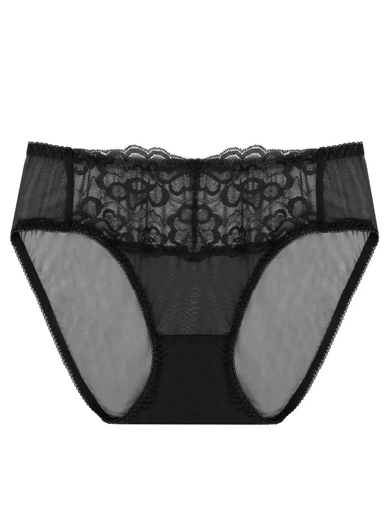 Lace Low Waist Silk Knitted Panty (Bra NOT Included)