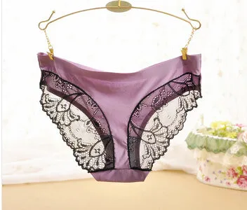 LeafMeiry #710 Sexy Women Panties Femal Hipster Lace Underwear Women Transparent Briefs