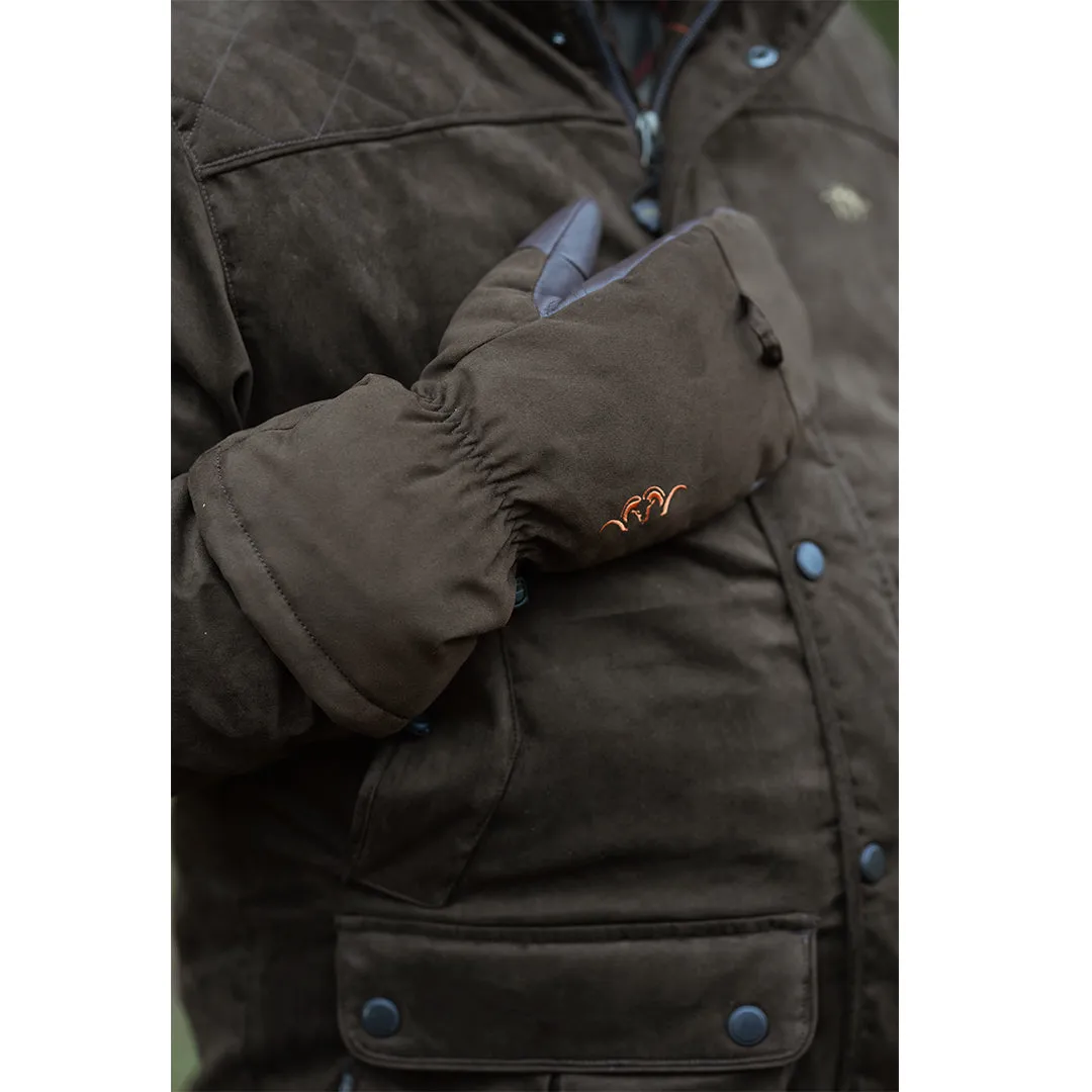 Marlon Suede Mittens  - Dark Brown by Blaser