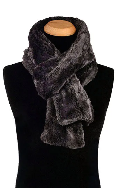 Men's Classic Scarf - Luxury Faux Fur in Espresso Bean