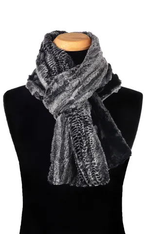 Men's Classic Scarf - Two-Tone, Luxury Faux Fur in Rattle N Shake