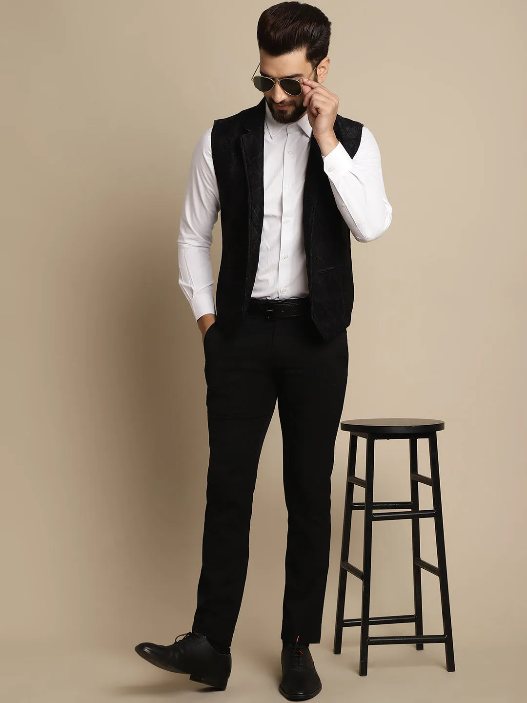 Men's Waistcoat With Notched Lapel - Even Apparels