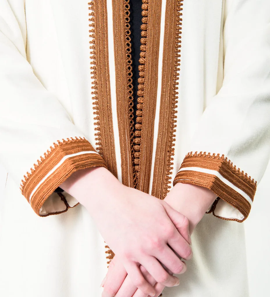 Moroccan Jacket: Copper on White