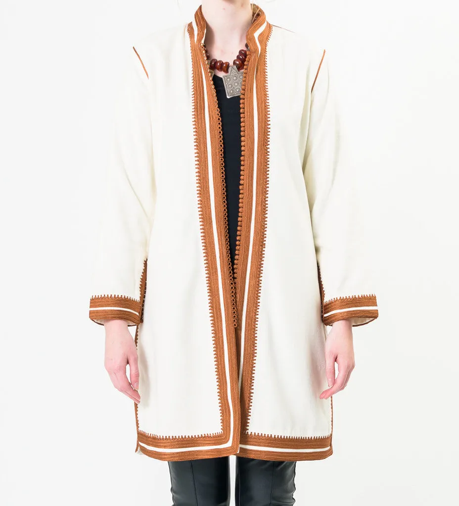 Moroccan Jacket: Copper on White