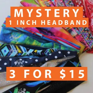 Mystery 1 Inch Non-Slip Headband - 3 Pack