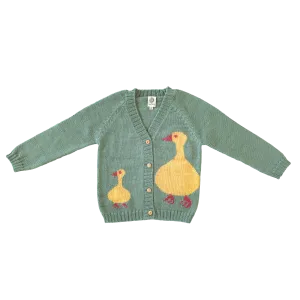 Nanay Ducks on Moss Cardigan