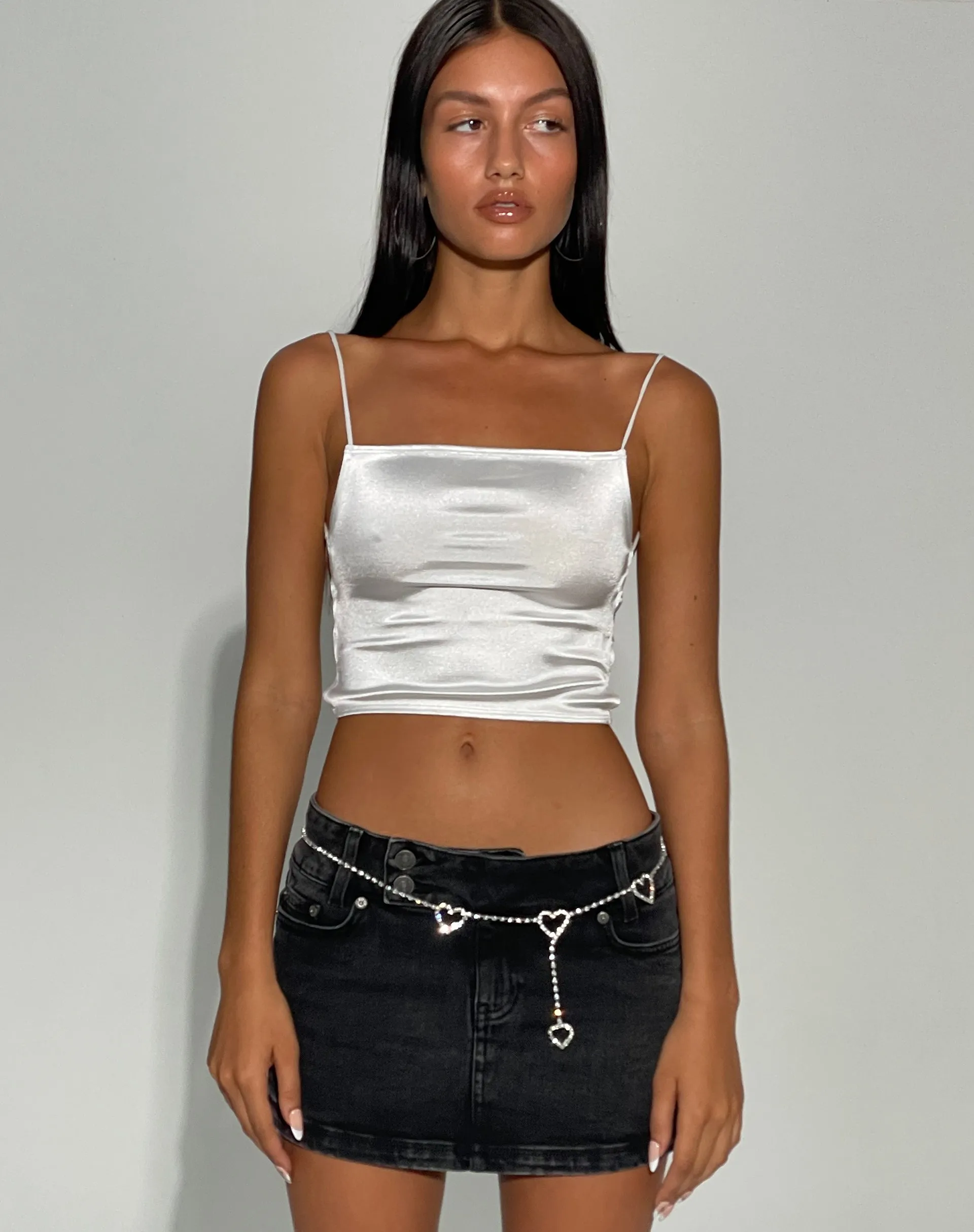 Ozka Crop Top in Ivory