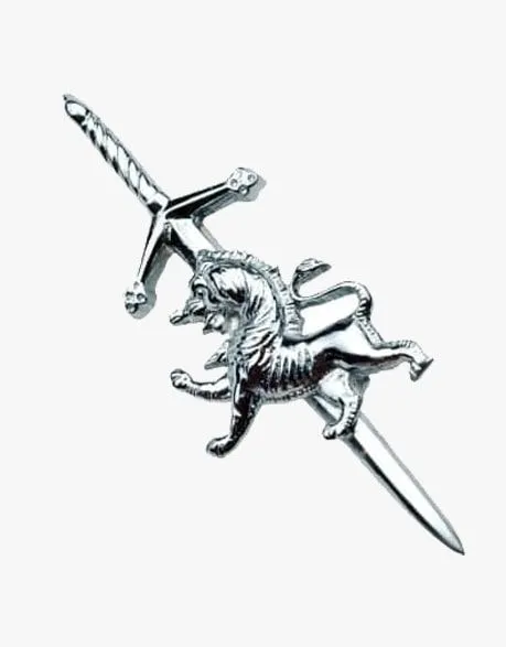 Pin-Chrome Finish Highland Scottish Rampant Lion pin