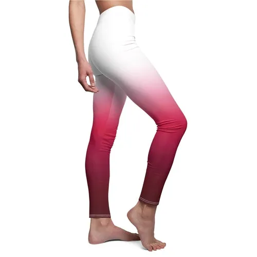 Pink Ombre Leggings, Capris, Shorts