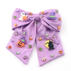 Poppyland Girls Hair Bow - Trick or Treat Halloween