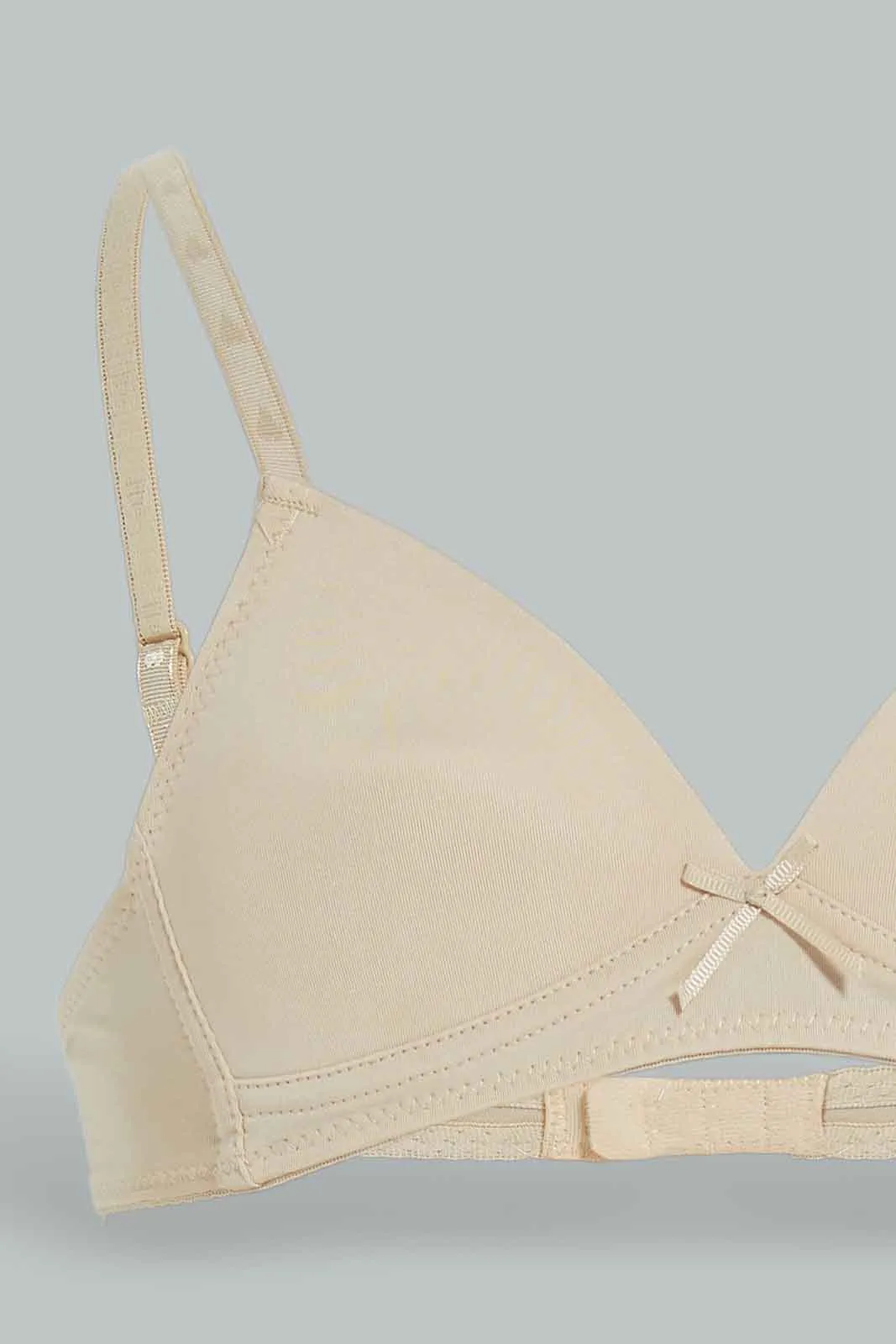 Senior Girls Beige and Pink Padded Bra Set (Pack of 2)