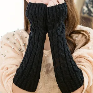 Versatile Coldproof Half Finger Gloves with Thumb Hole for Winter