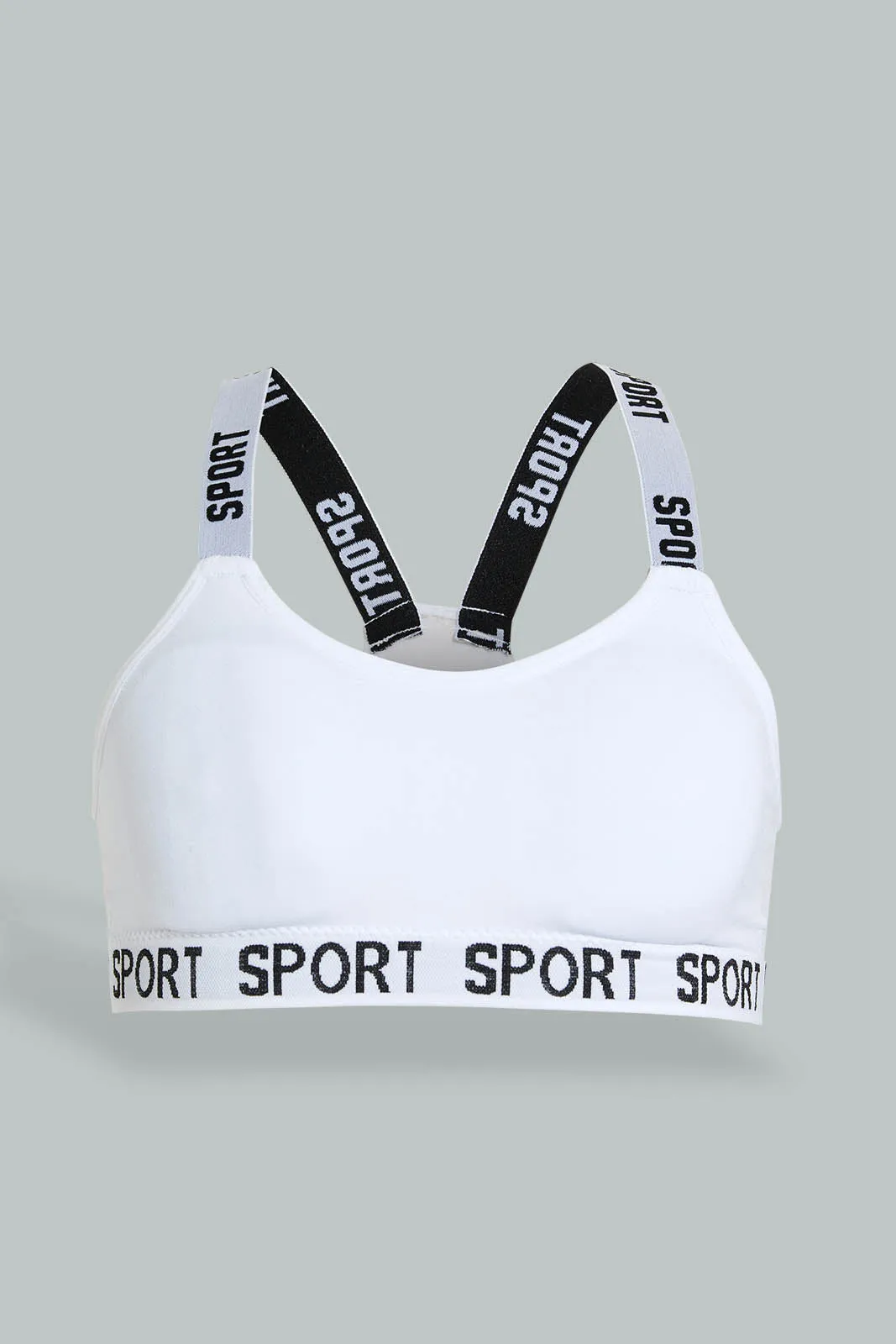 White And Black Padded Sports Bra (Pack of 2)