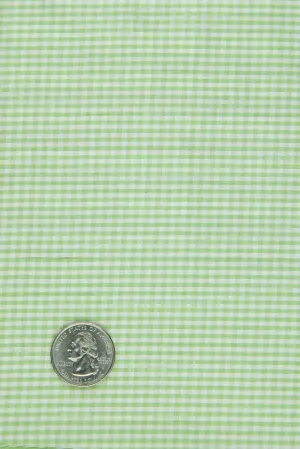 White Shamrock Gingham Shantung 337 Fabric