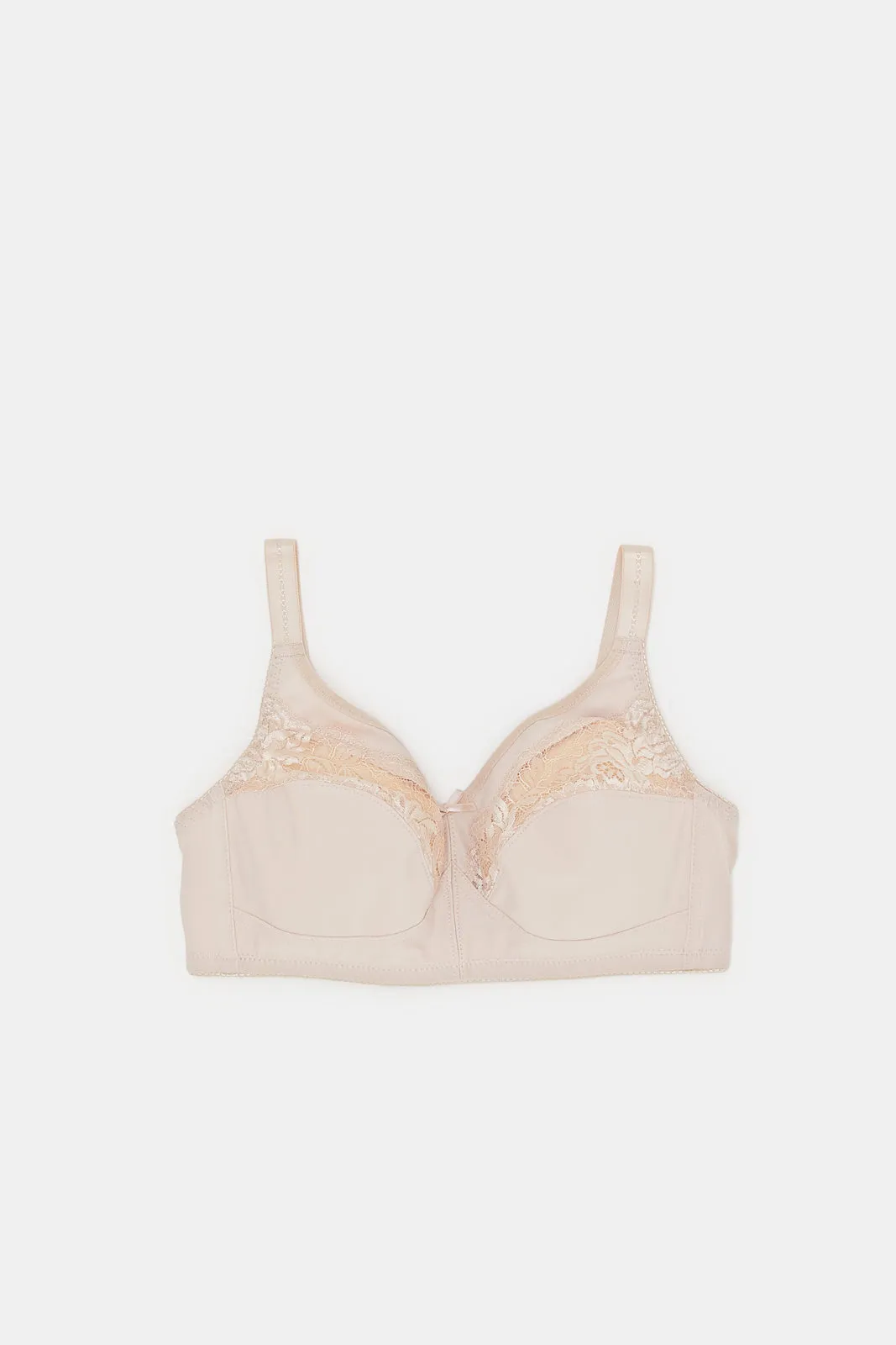 Women Beige And Grey Non-Padded Bra Set (Pack Of 2)