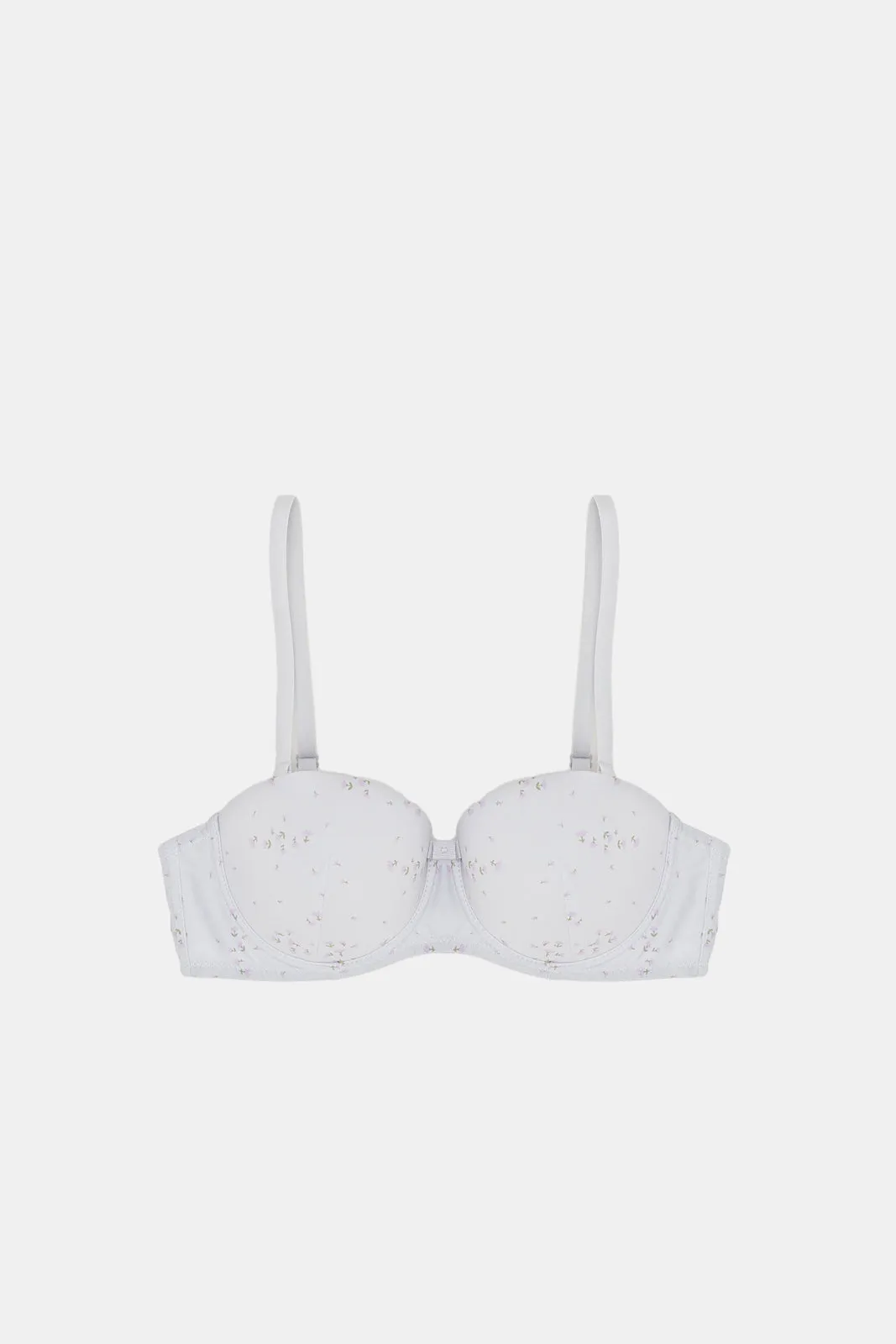 Women Grey Ditsy Floral Balconette Bra (Pack of 2)