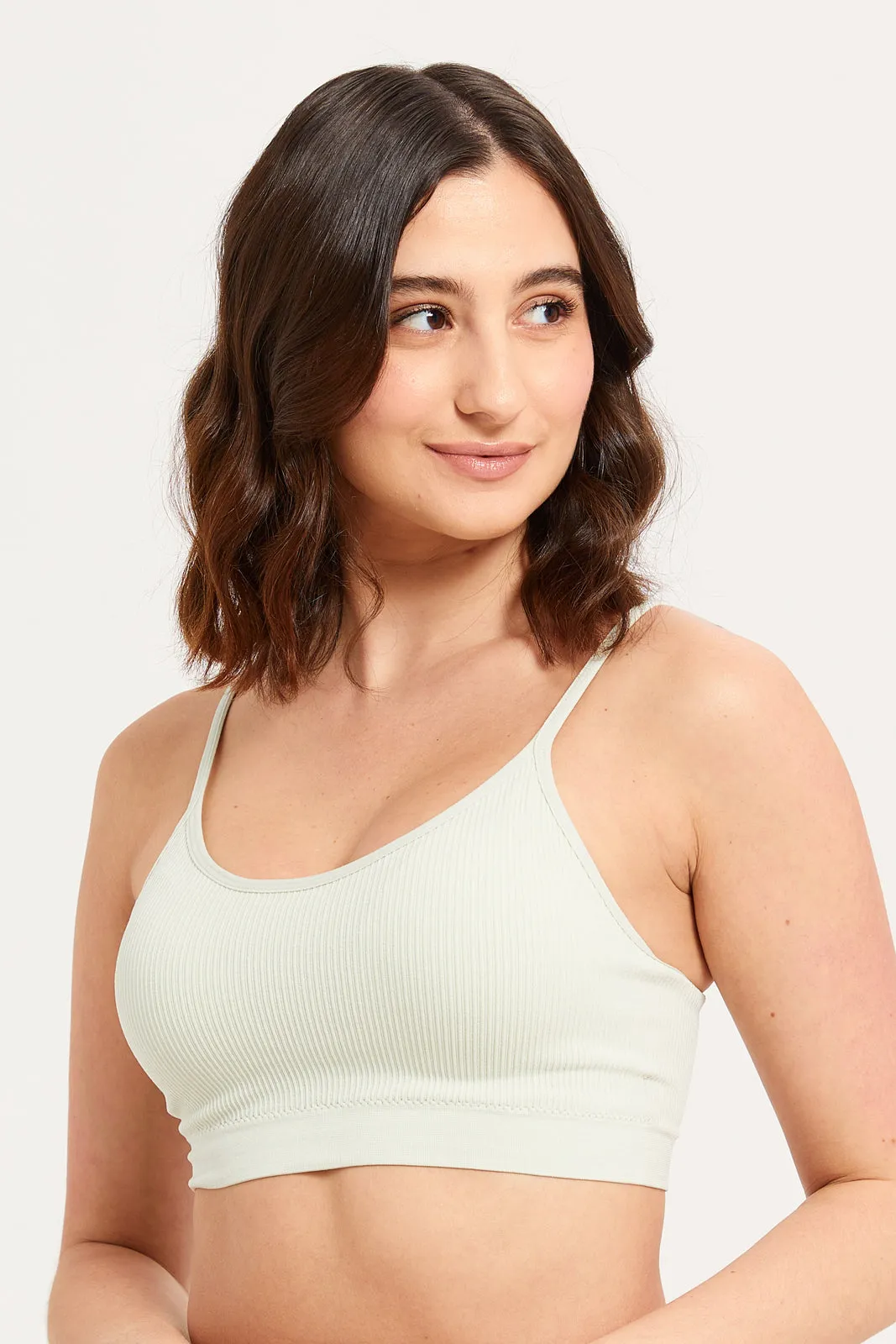 Women Ivory And Mint Comfort Bra Set (Pack Of 2)